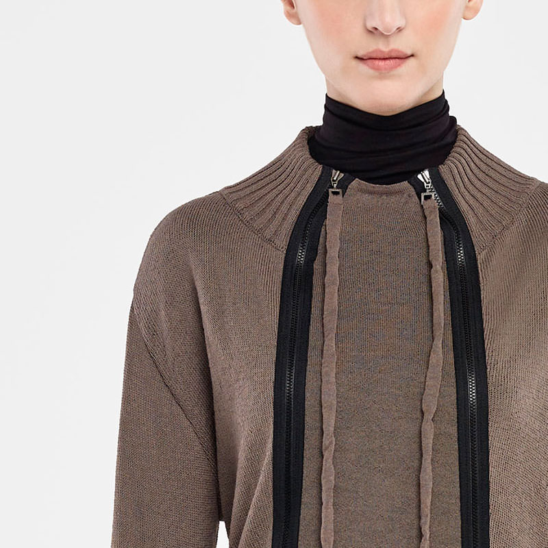 Sarah Pacini CARDIGAN LONG - PANNEAU DÉTACHABLE De face
