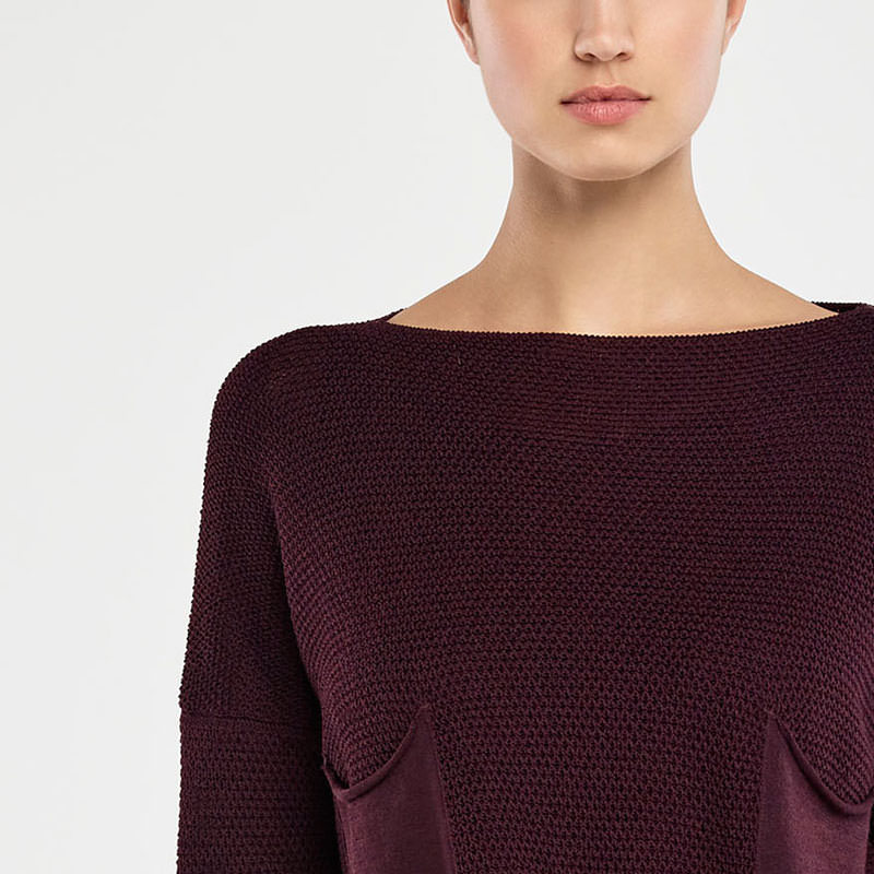 cropped maroon sweater