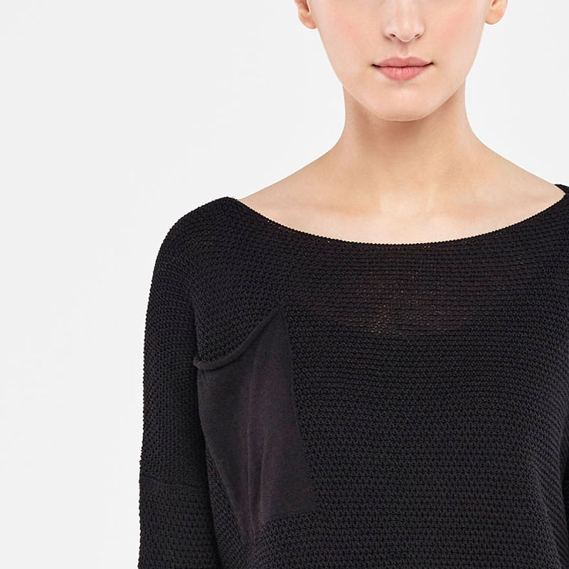 Sarah Pacini LANGER SWEATER – WABENMUSTER Vorne