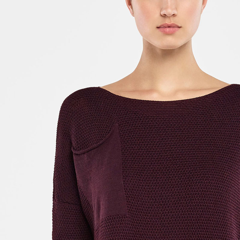 Sarah Pacini LANGER SWEATER – WABENMUSTER Vorne