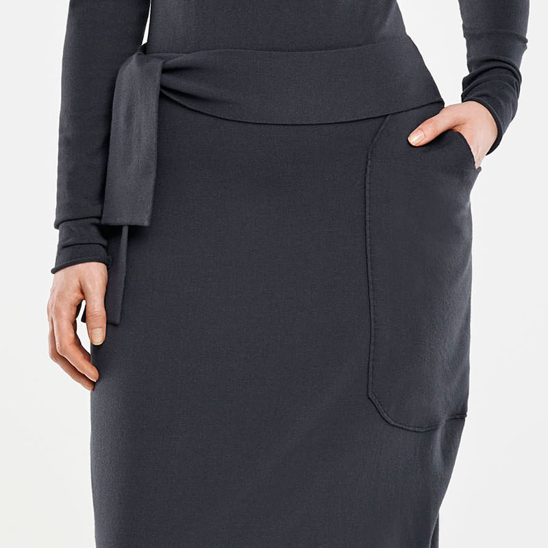Sarah Pacini JUPE MIDI - POCHE X-LARGE De face