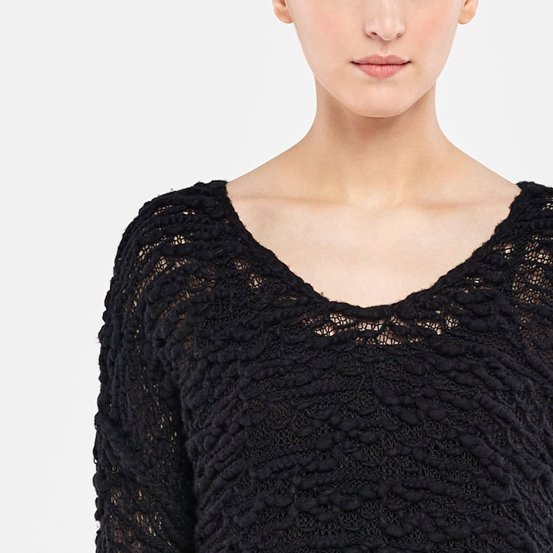 Sarah Pacini PULL COL V – TRANSLUCIDE De face