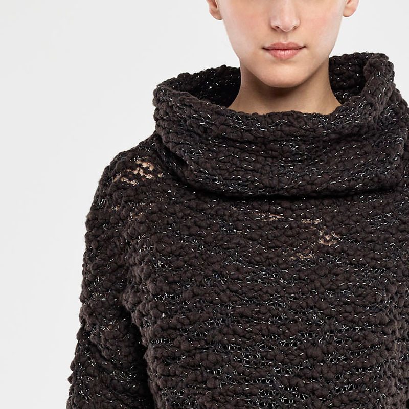 Sarah Pacini CROPPED SWEATER - BRILLIANT THREADING Front