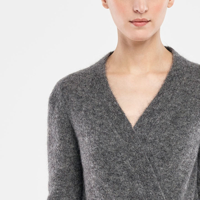 Sarah Pacini Cache-cœur en mohair De face