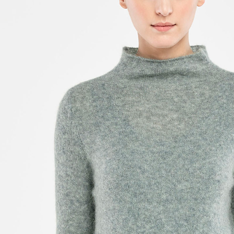 Sarah Pacini PULL EN MOHAIR – COL MONTANT De face