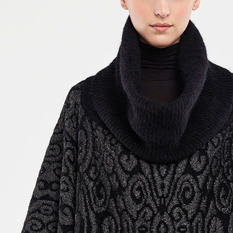 Sarah Pacini PONCHO JACQUARD De face