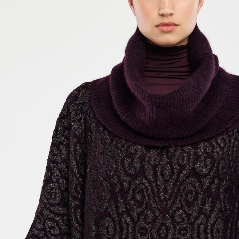 Sarah Pacini PONCHO JACQUARD De face
