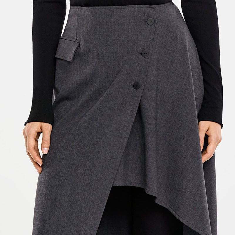 Sarah Pacini JUPE ASYMÉTRIQUE De face