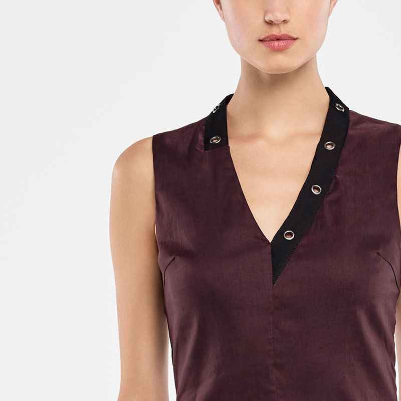 Sarah Pacini ROBE AUX GENOUX – LIN EXTENSIBLE De face