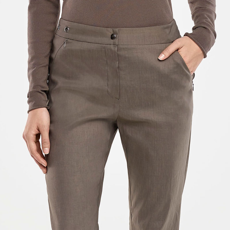 Sarah Pacini STRETCH LINEN PANTS Front