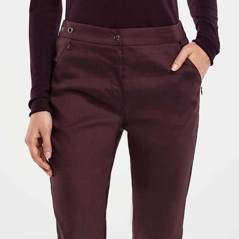 Sarah Pacini HOSE AUS STRETCHLEINEN Vorne