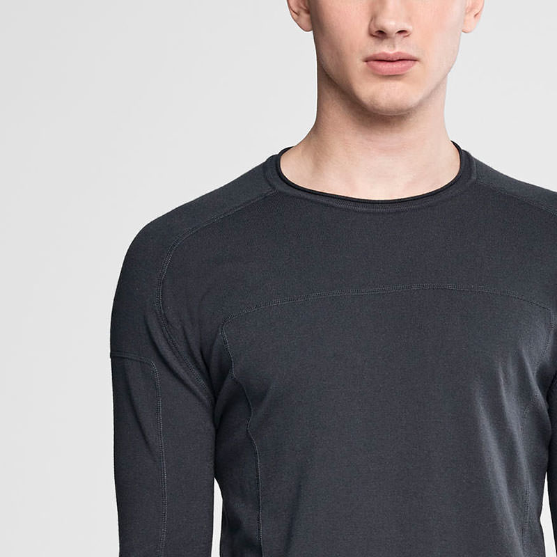 Sarah Pacini Pull ras du cou avec surcoutures De face