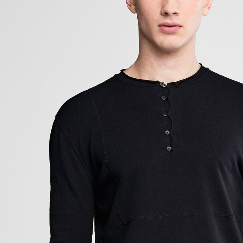 Sarah Pacini Henley-Pullover Vorne