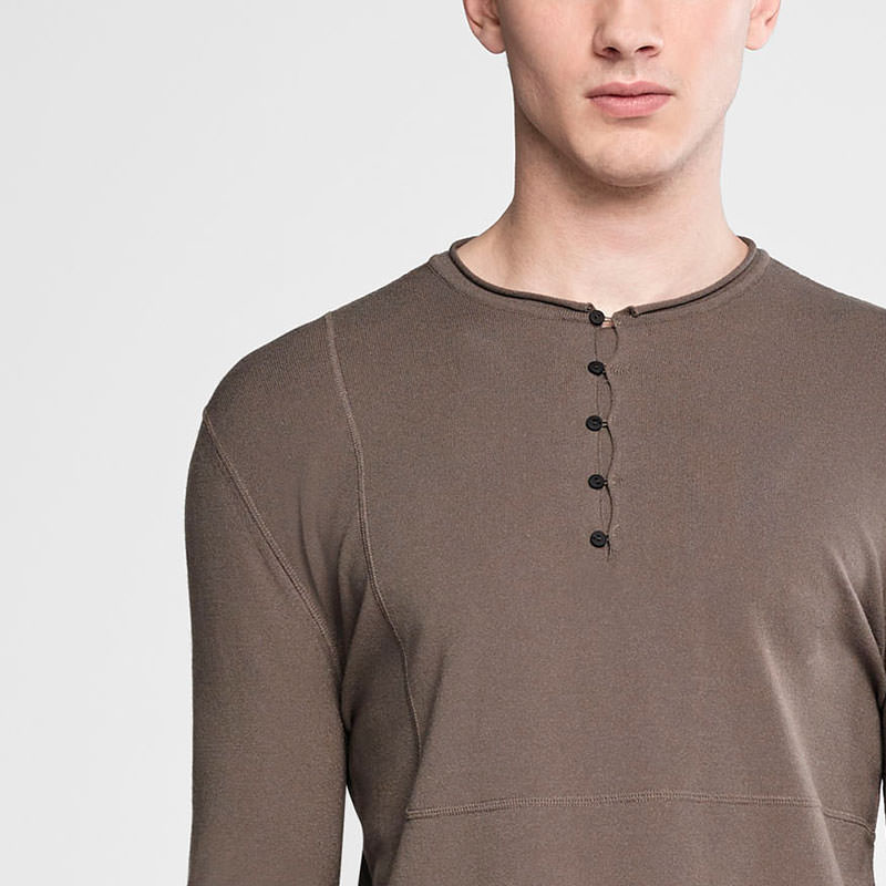 Sarah Pacini Henley sweater Front