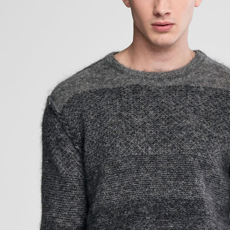 Sarah Pacini Ombré-Pullover aus Mohair - Rundhalsausschnitt Vorne