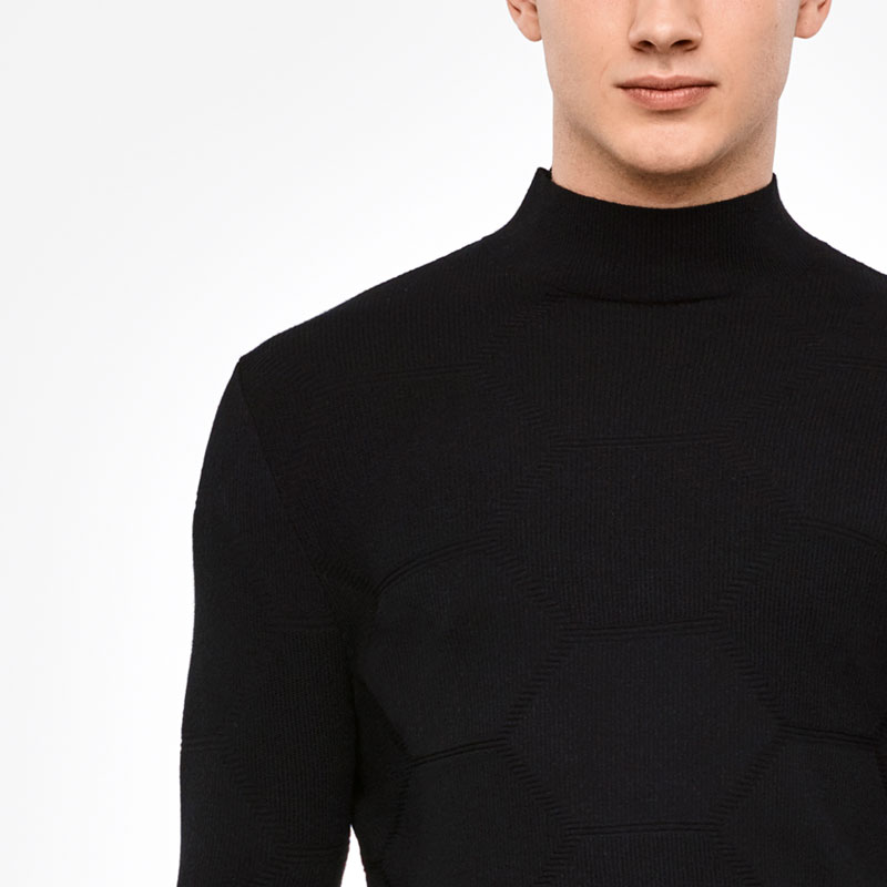 Sarah Pacini PULL COL MONTANT - NID D''ABEILLES De face