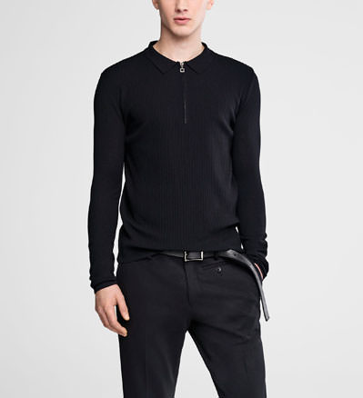 Sarah Pacini Polo-pullover mit reißverschluss - front