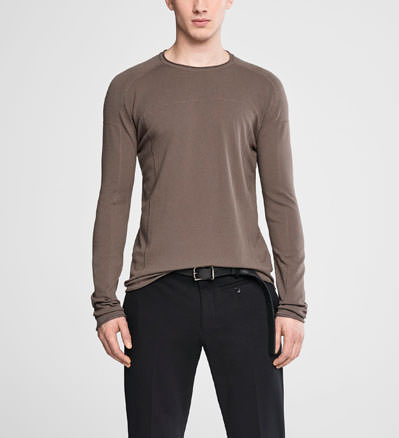 Sarah Pacini Rundhalspullover mit kontrastkante - front