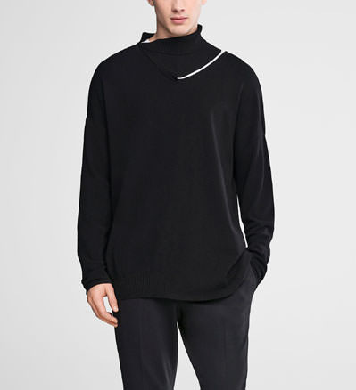 Sarah Pacini Asymmetrischer pullover – vielseitiger kragen - front