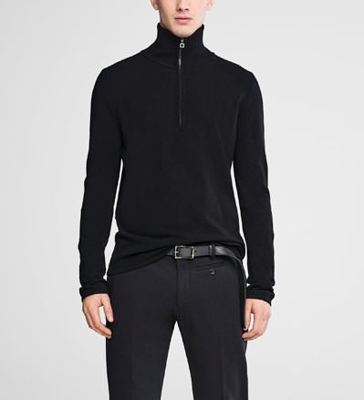 Sarah Pacini Stehkragenpullover mit reißverschluss - front