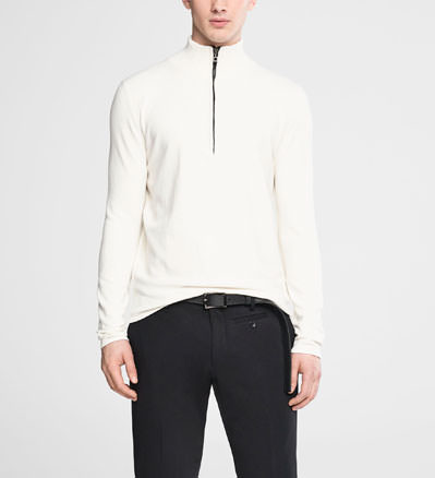 Sarah Pacini Stehkragenpullover mit reißverschluss - front