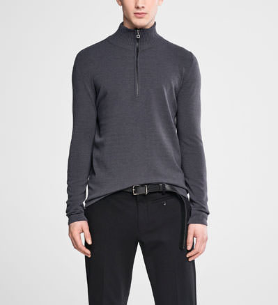 Sarah Pacini Stehkragenpullover mit reißverschluss - front