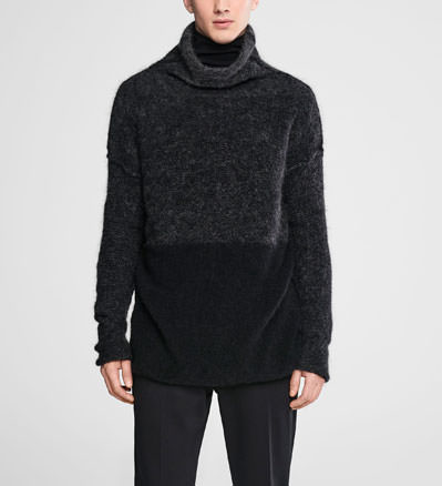 Sarah Pacini Ombré-pullover aus mohair - stehkragen - front