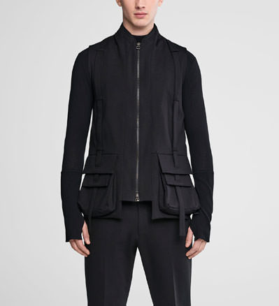 Sarah Pacini Utility-weste aus jerseymaterial - front