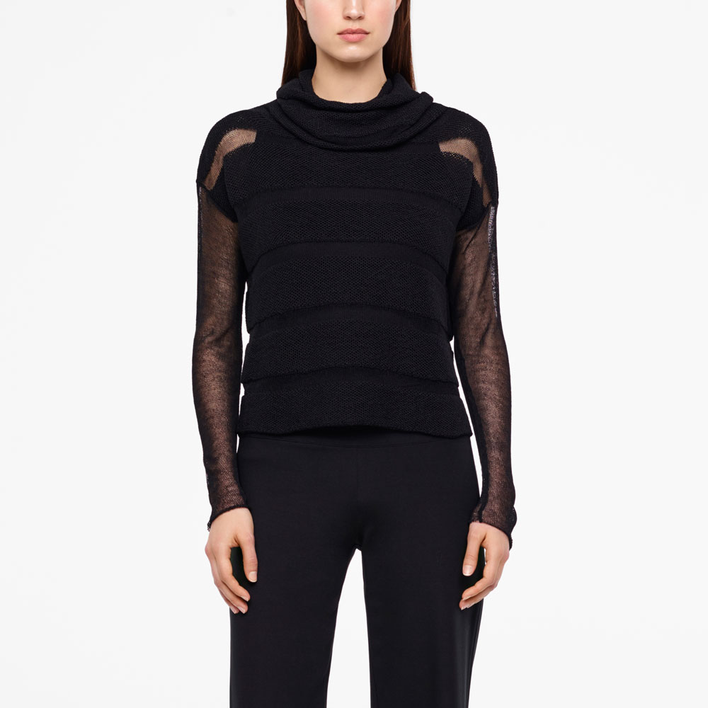 Sarah Pacini PULL COURT - MÉRINOS De face