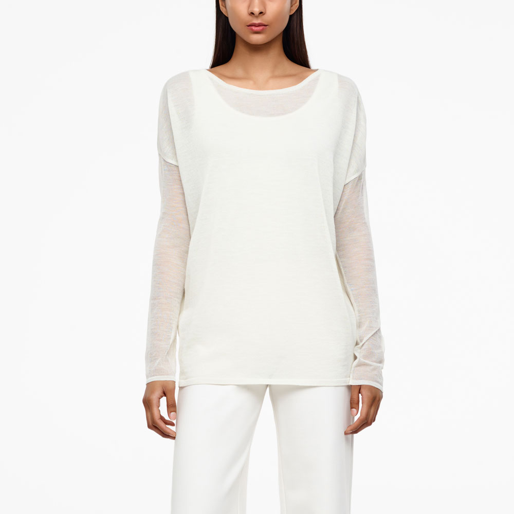 Sarah Pacini VEIL SWEATER - FULL SLEEVES Front