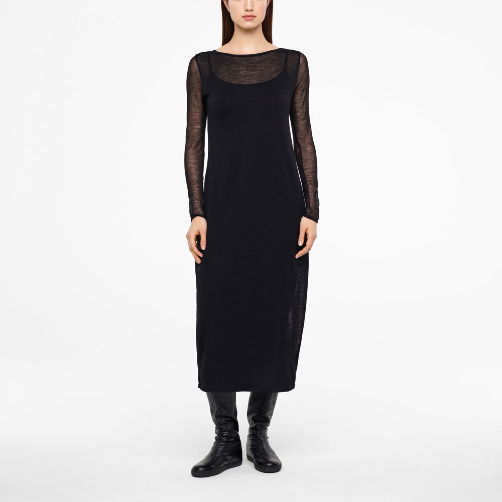 Sarah Pacini ROBE - VOILE DE MÉRINOS De face