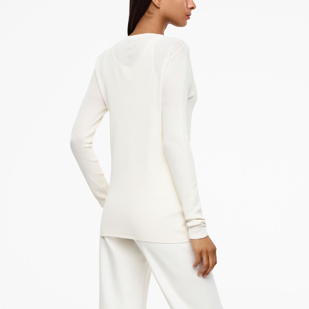 Sarah Pacini NAHTLOSER RUNDHALS-SWEATER Rück