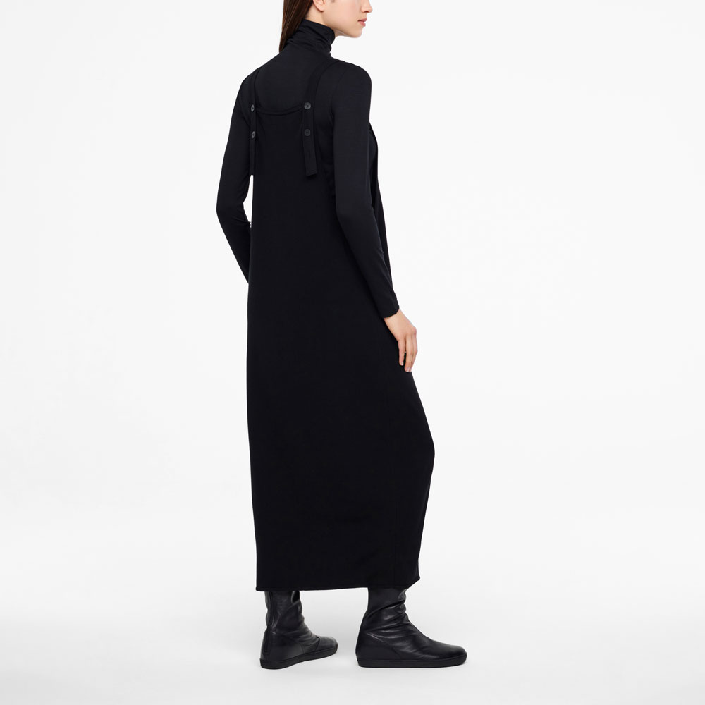 Sarah Pacini MAXI-JURK - RIEMPJES MET KNOPEN Achterzijde
