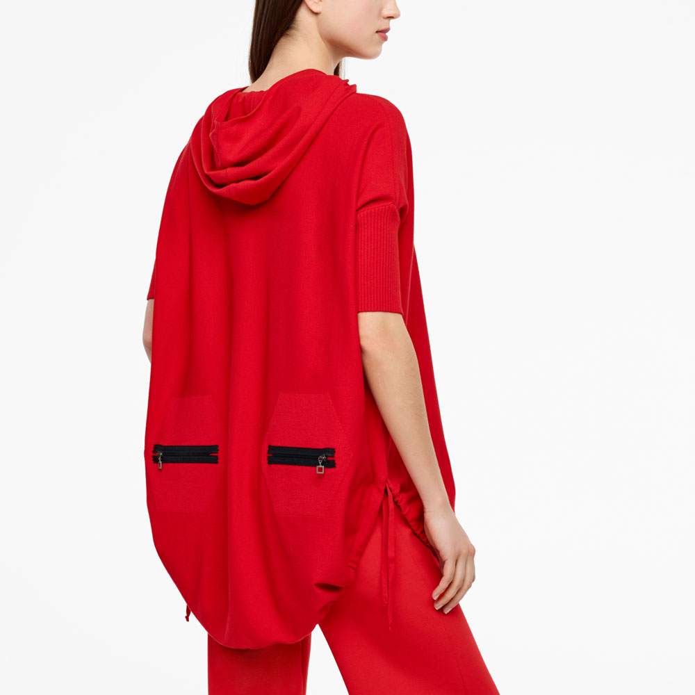 Sarah Pacini URBAN HOODIE - SHORT SLEEVES Back view