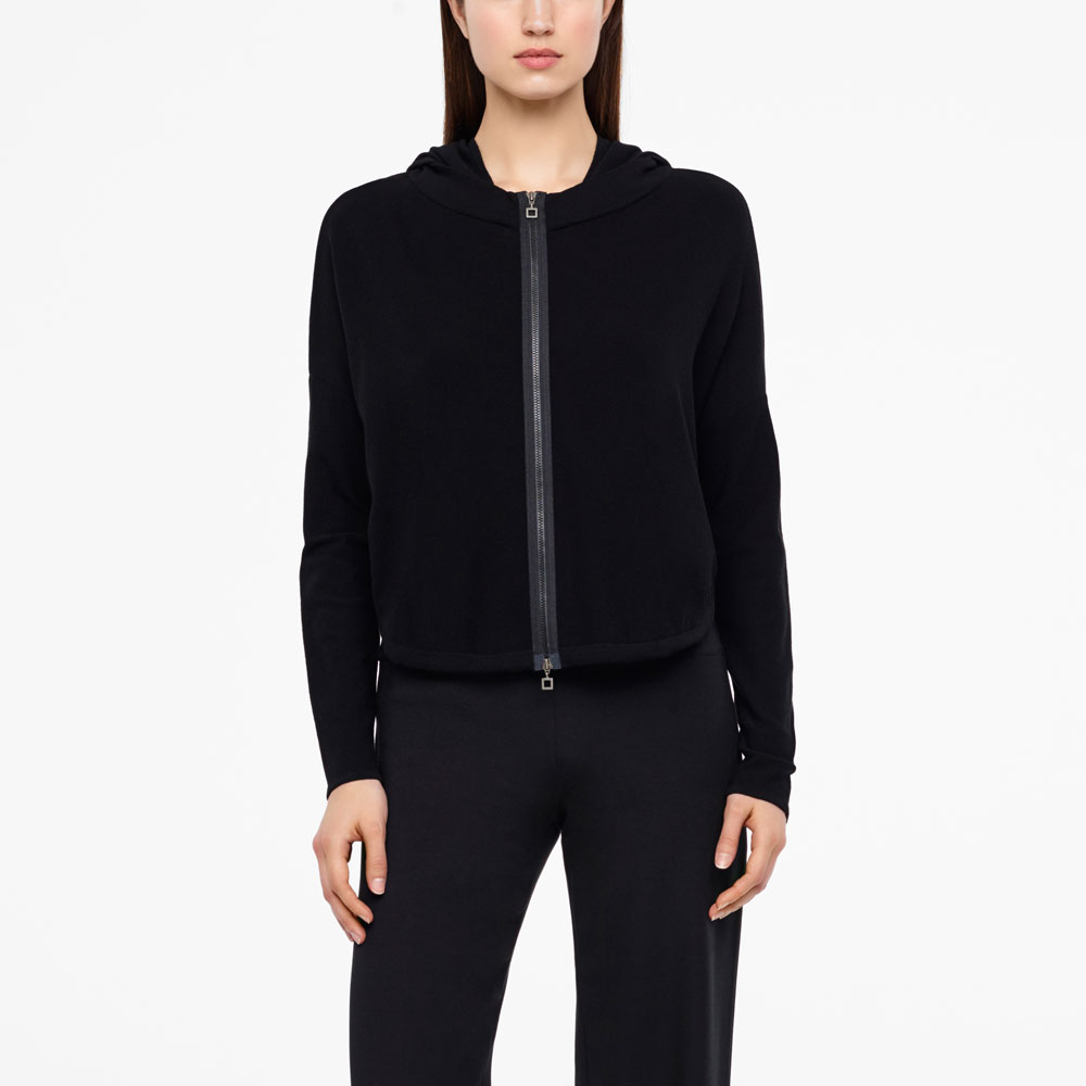 Sarah Pacini CARDIGAN COURT - CAPUCHE De face
