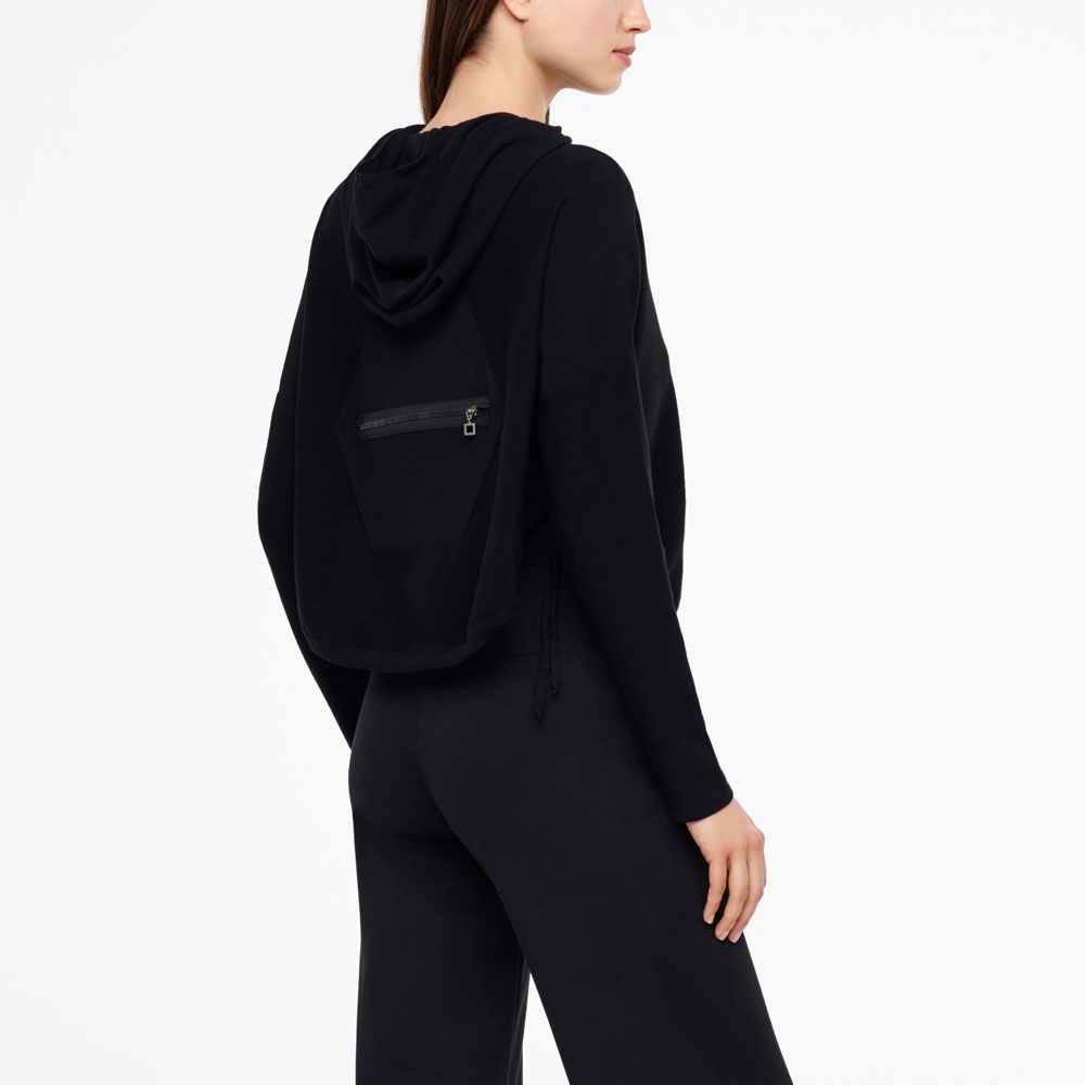 Sarah Pacini CARDIGAN COURT - CAPUCHE Derrière