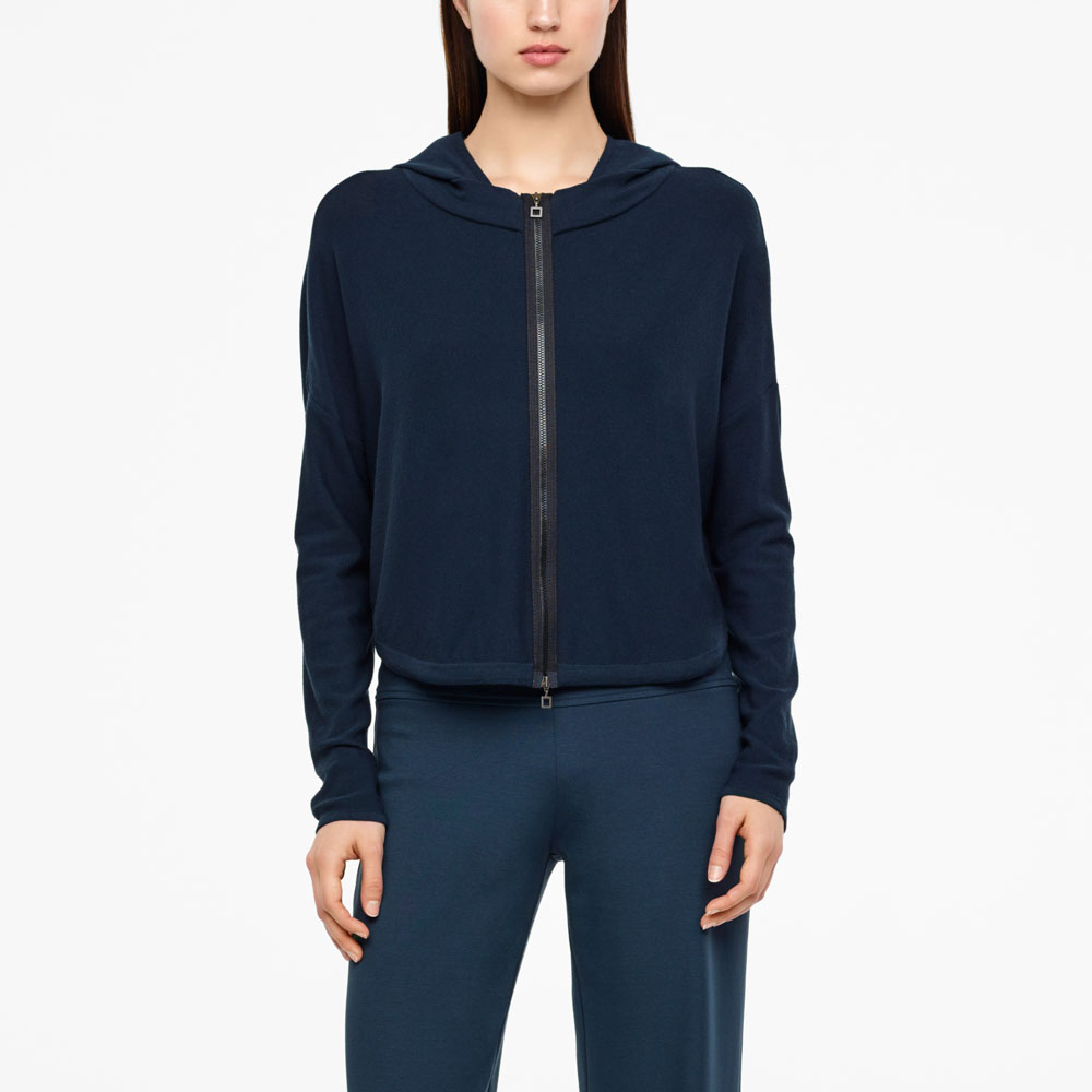 Sarah Pacini CARDIGAN COURT - CAPUCHE De face
