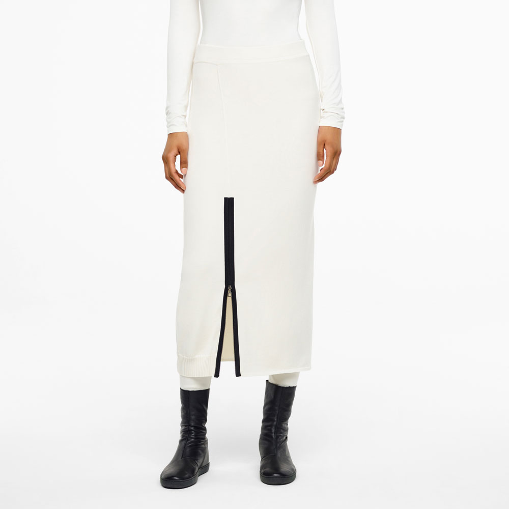 Sarah Pacini JUPE LONGUE - ASYMÉTRIQUE De face