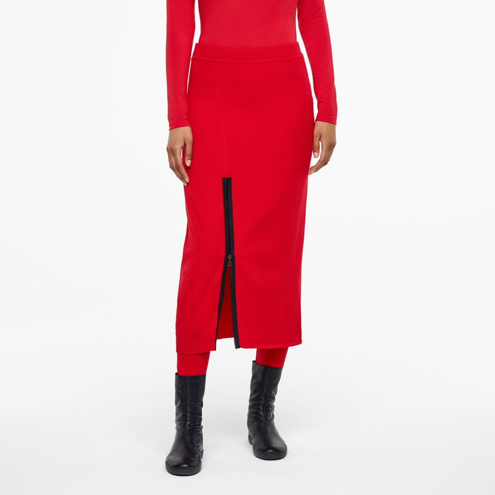 Sarah Pacini JUPE LONGUE - ASYMÉTRIQUE De face