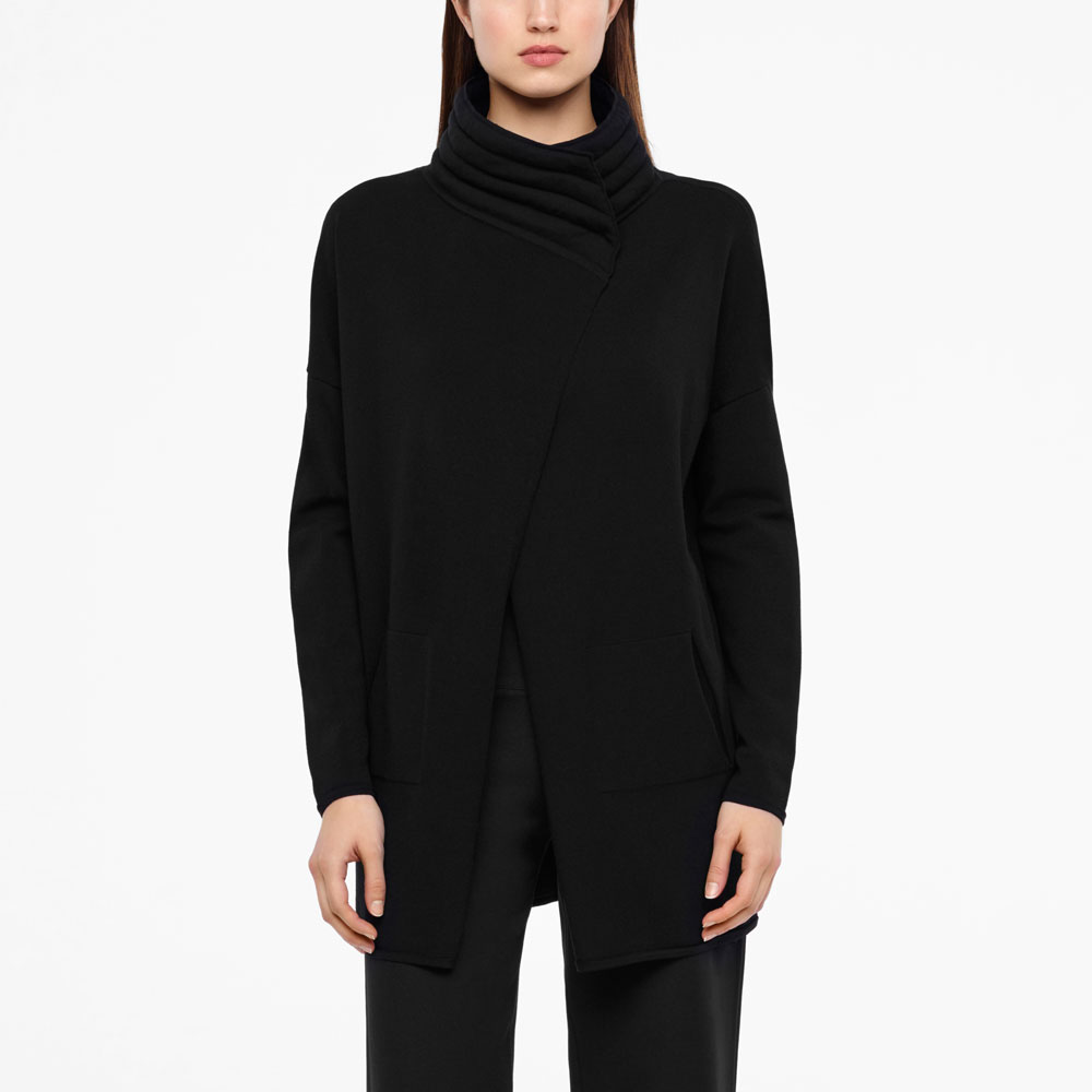Sarah Pacini CARDIGAN LONG - COL MATELASSÉ De face