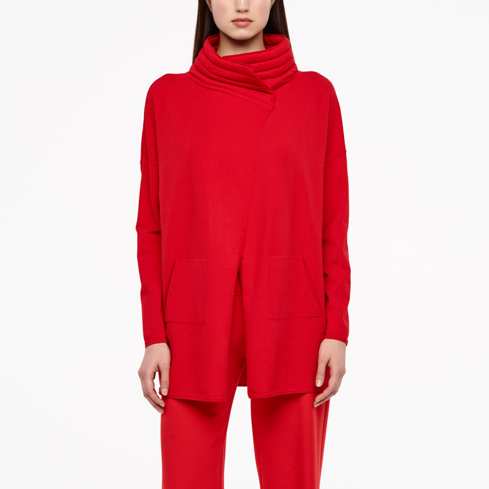 Sarah Pacini CARDIGAN LONG - COL MATELASSÉ De face