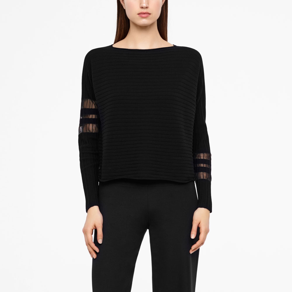 Sarah Pacini PULL - DÉTAILS TRANSLUCIDES De face