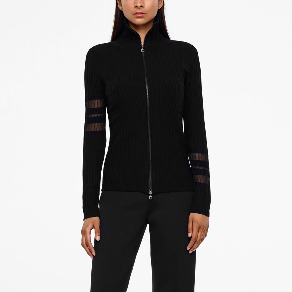 Sarah Pacini CARDIGAN - DÉTAILS TRANSLUCIDES De face