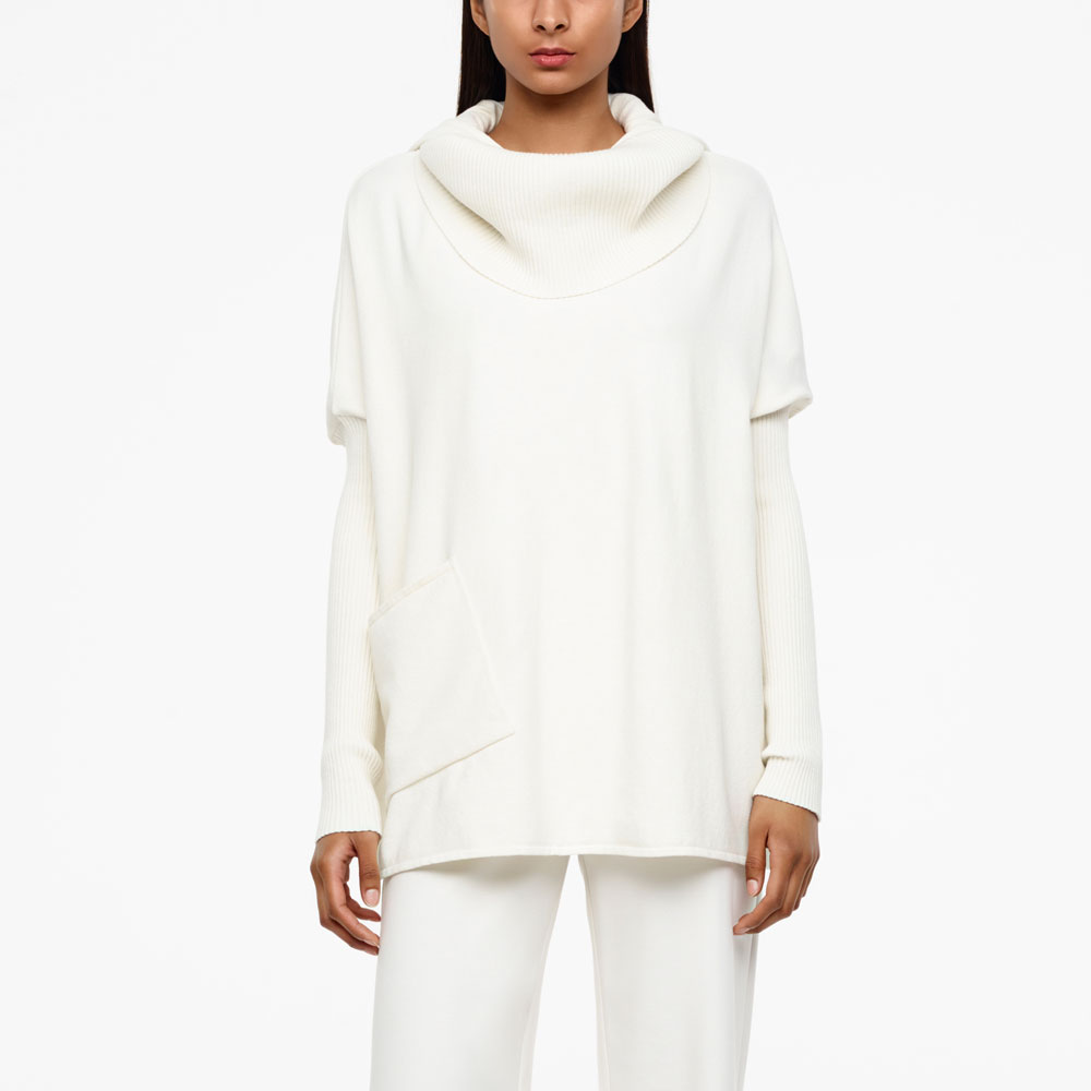 Sarah Pacini PULL À CAPUCHE - COL AJUSTABLE De face