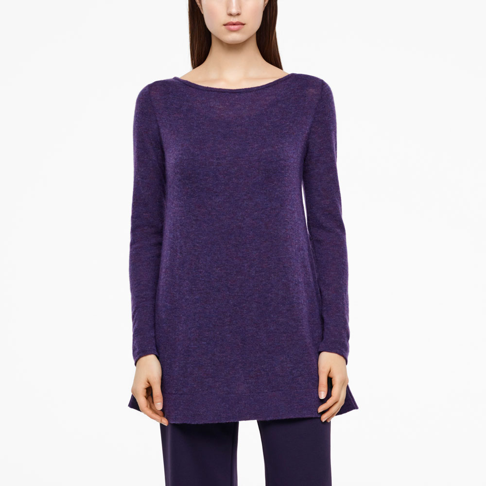 Sarah Pacini LONG SWEATER - A-LINE Front