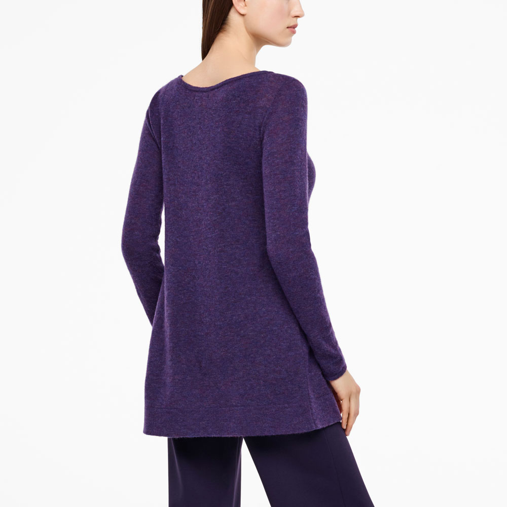 Sarah Pacini LONG SWEATER - A-LINE Back view