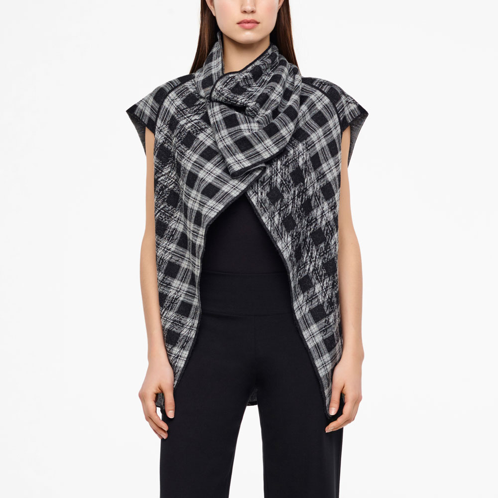 Sarah Pacini CARDIGAN - MOTIF TARTAN De face