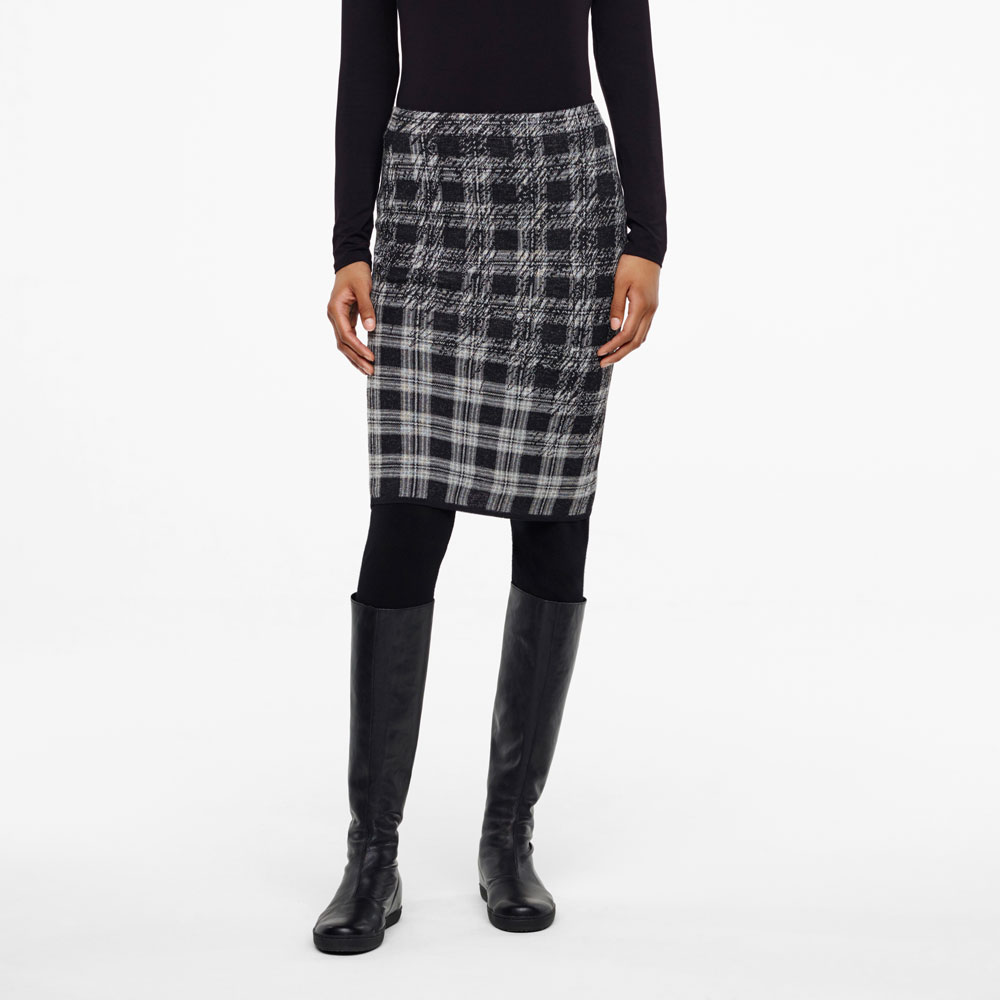 Sarah Pacini JUPE - MOTIF TARTAN De face