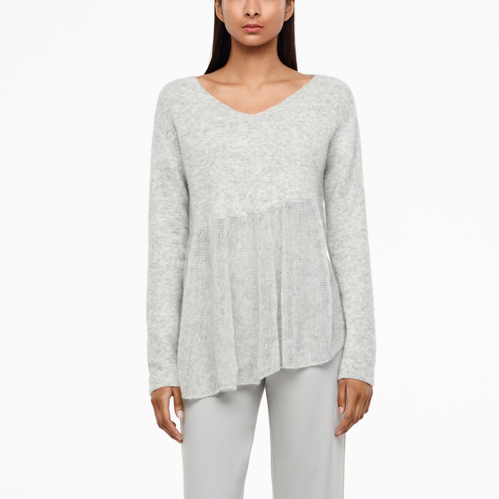 Sarah Pacini CHINÉ-SWEATER - TRANSPARENTER SAUM Vorne