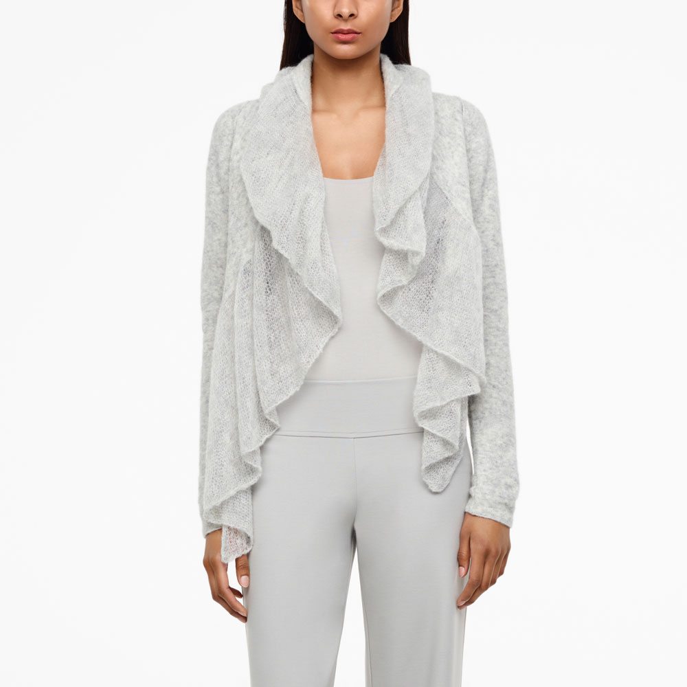 Sarah Pacini CHINÉ-CARDIGAN - TRANSPARENTER KRAGEN Vorne